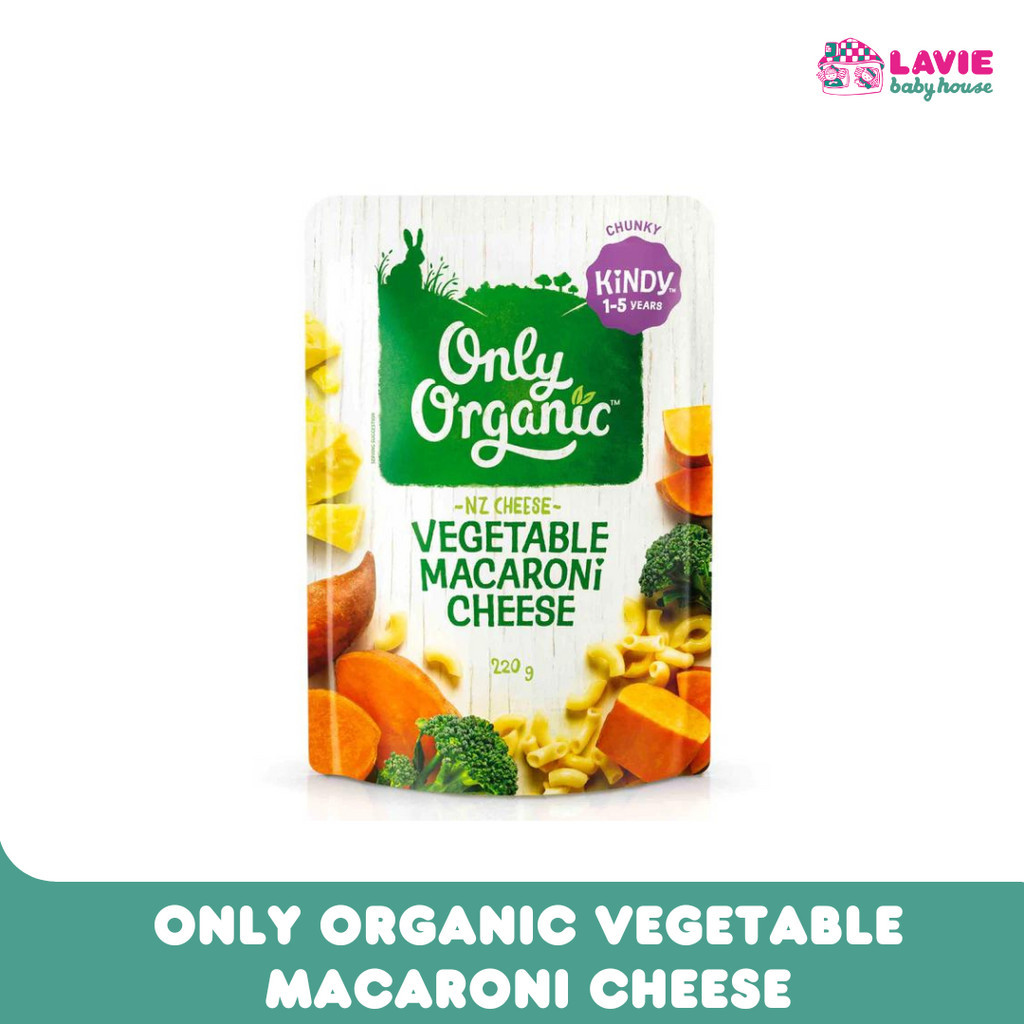 Only Organic Vegetable Macaroni Cheese Kindy 1-5 Years 220 gr