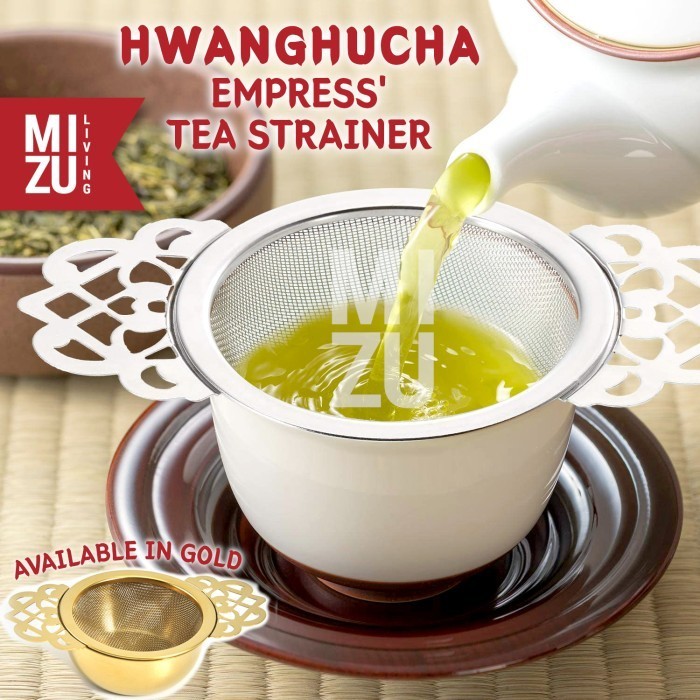 

ALMY MIZU HWANGHUCHA Empress Tea Strainer Saringan Teh Ratu Emas Stainless - SILVER