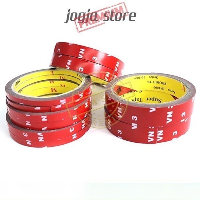 

Dobel Tip Lakban 3M x 6/8/10/20mm Selotip Double Tape Acrylic Perekat Super Strong Heavy Duty Tape