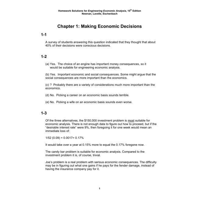 

Engineering Economic Analysis, Solutions [10 ed.] Donald G. Newnan,