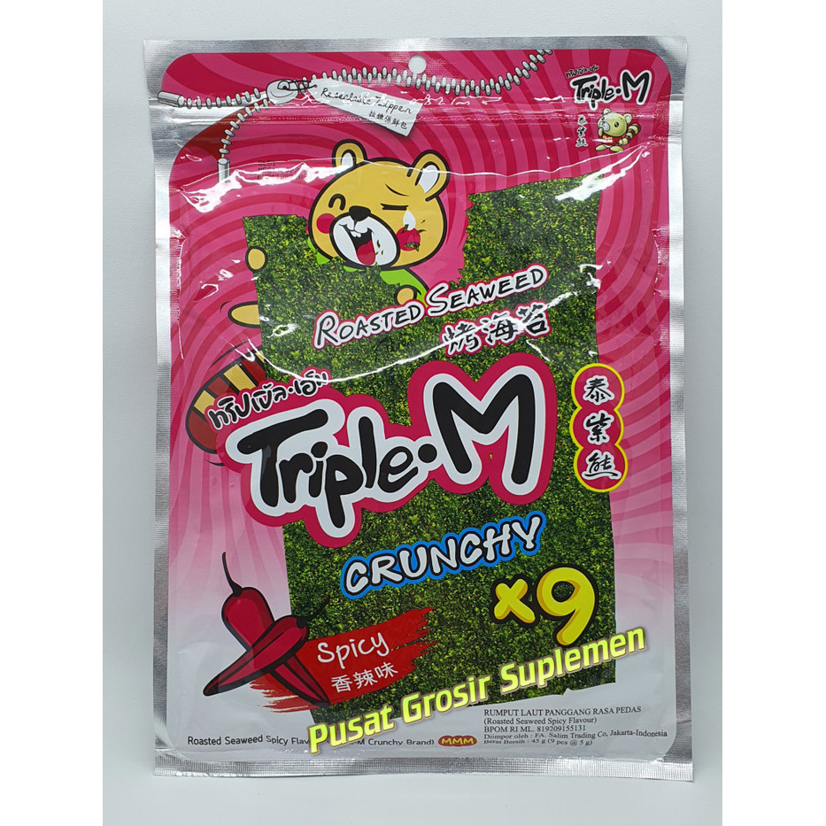 

New Triple M Roasted Seaweed Spicy - PT SALIM (F055)