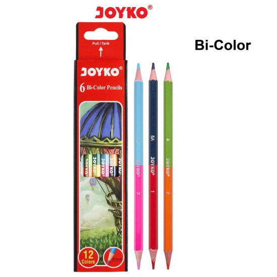 

IPI Joyko Bi-100 Pencils Duo Color 2 Warna Per Pensil Warna