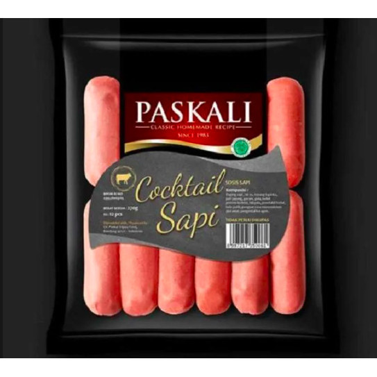 

Cocktail / Sosis Sapi 270 gr (12 pcs) - Paskali Bandung