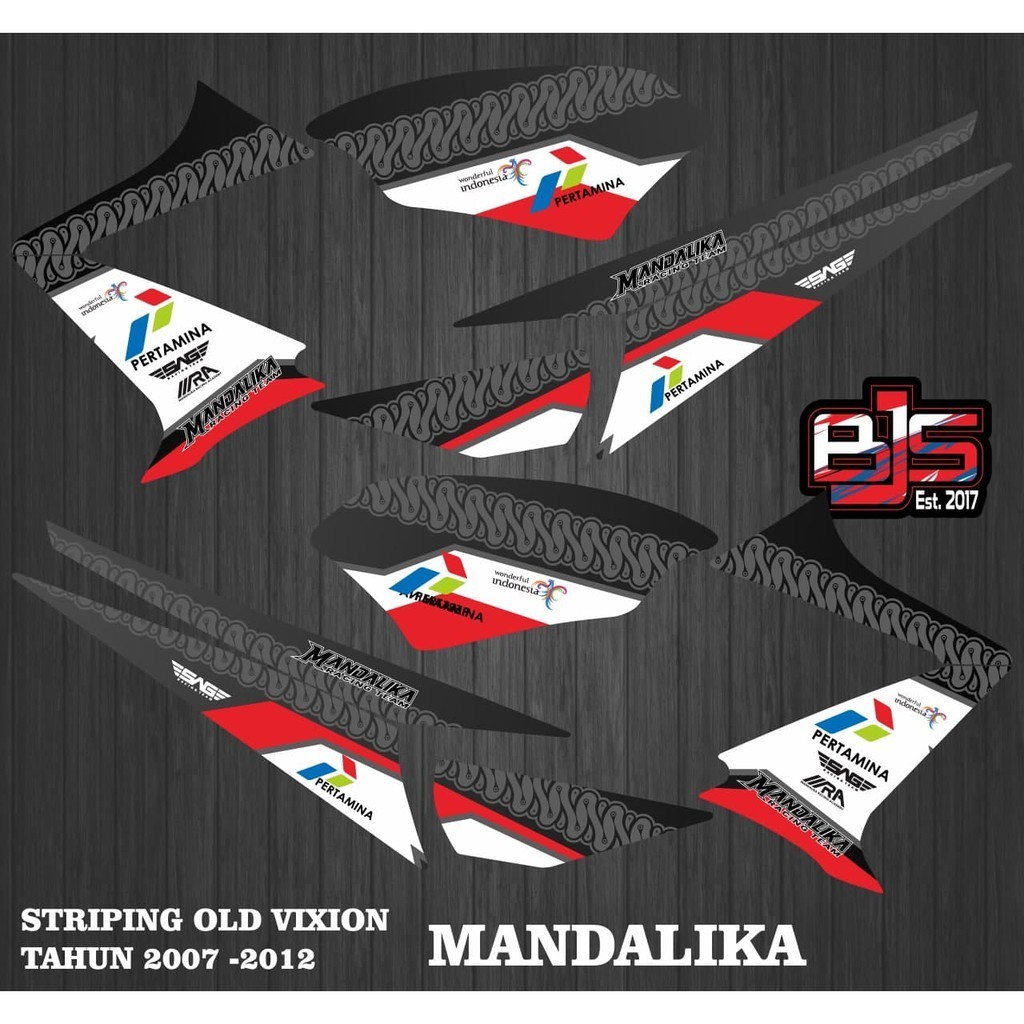 striping vixion old- striping sticker stiker polet lis old vixion vixion 2007-2009 MANDALIKA 1
