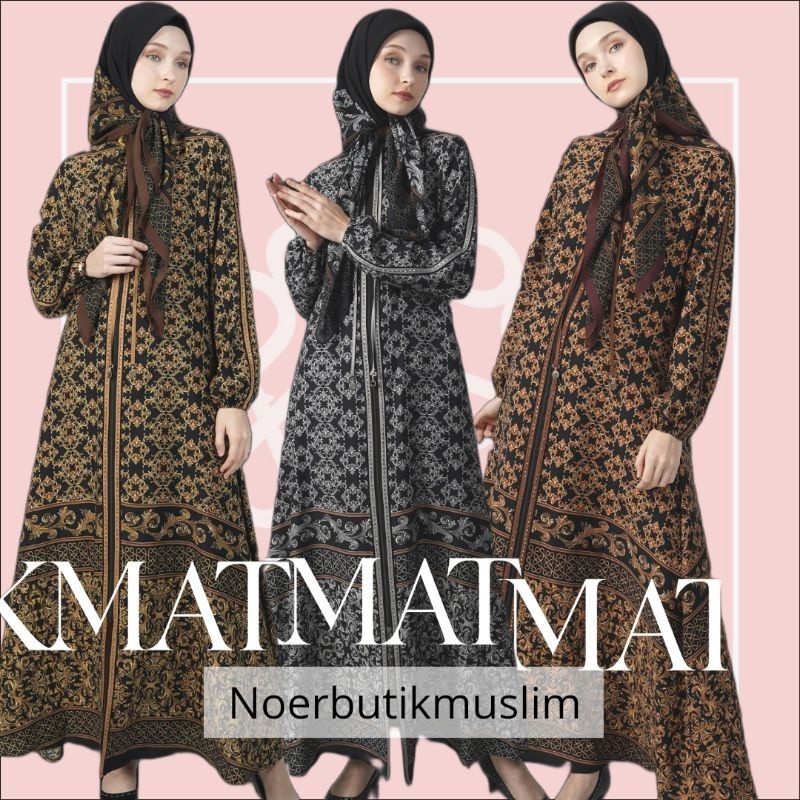 Ramadhan 3.3 Hikmat Original Fashion A8847-08 - Abaya Hikmat  - noerbutikmuslim - Gamis lebaran - Gamis Mewah - Gamis Premium - Gamis Kondangan - Gamis terbaru - Gamis Pesta - vivi zubedi - Gamis Kekinian