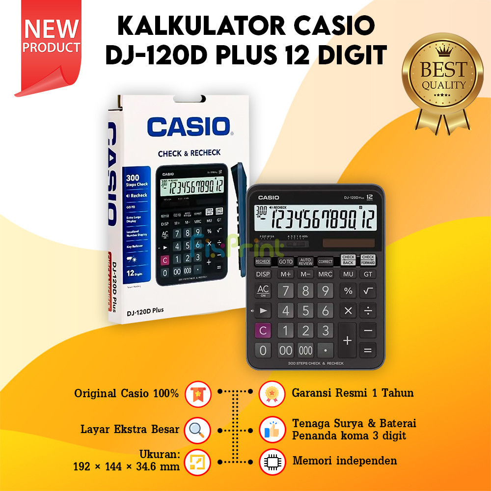 

Casio DJ-120D Calculator Plus Check & Correct Kalkulator New Original