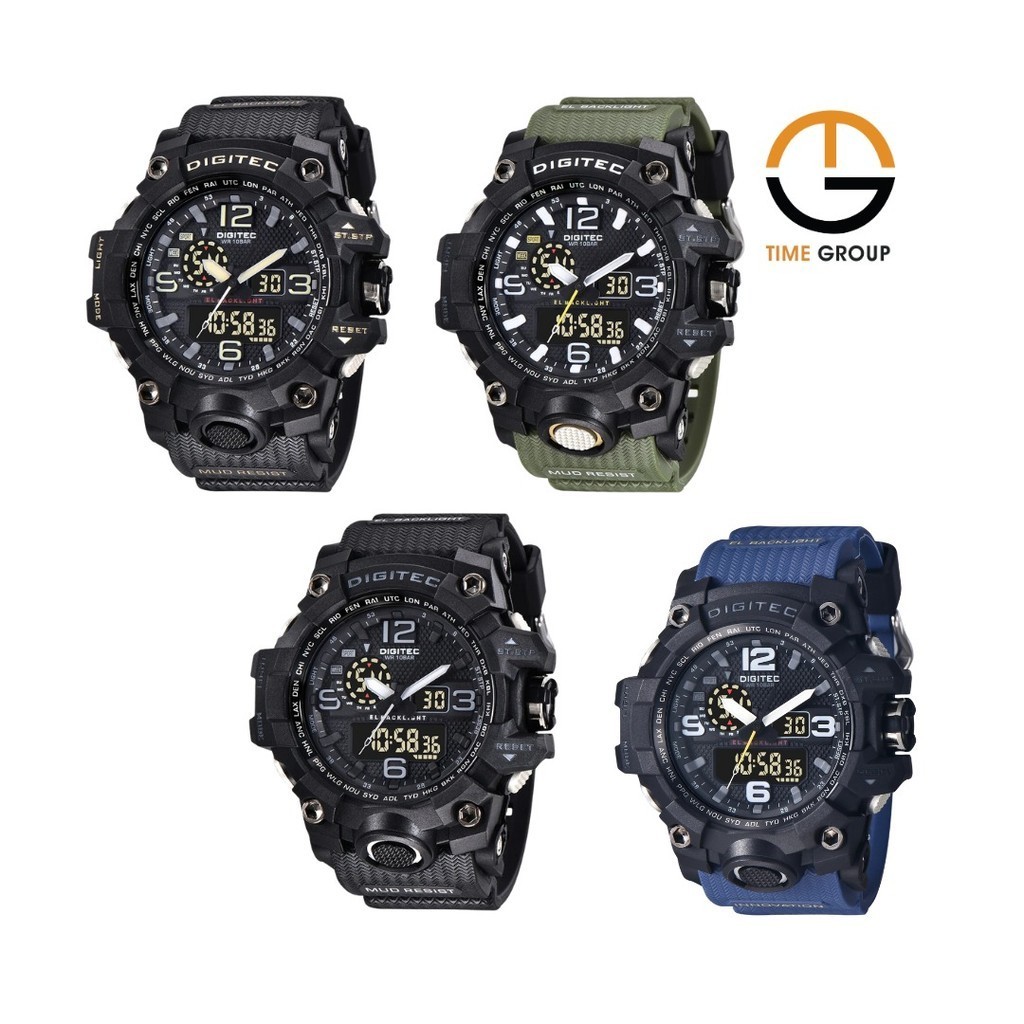 JAM TANGAN PRIA DA2093 DA 2093 ANALOG DIGITAL RUBBER STRAP ORIGINAL