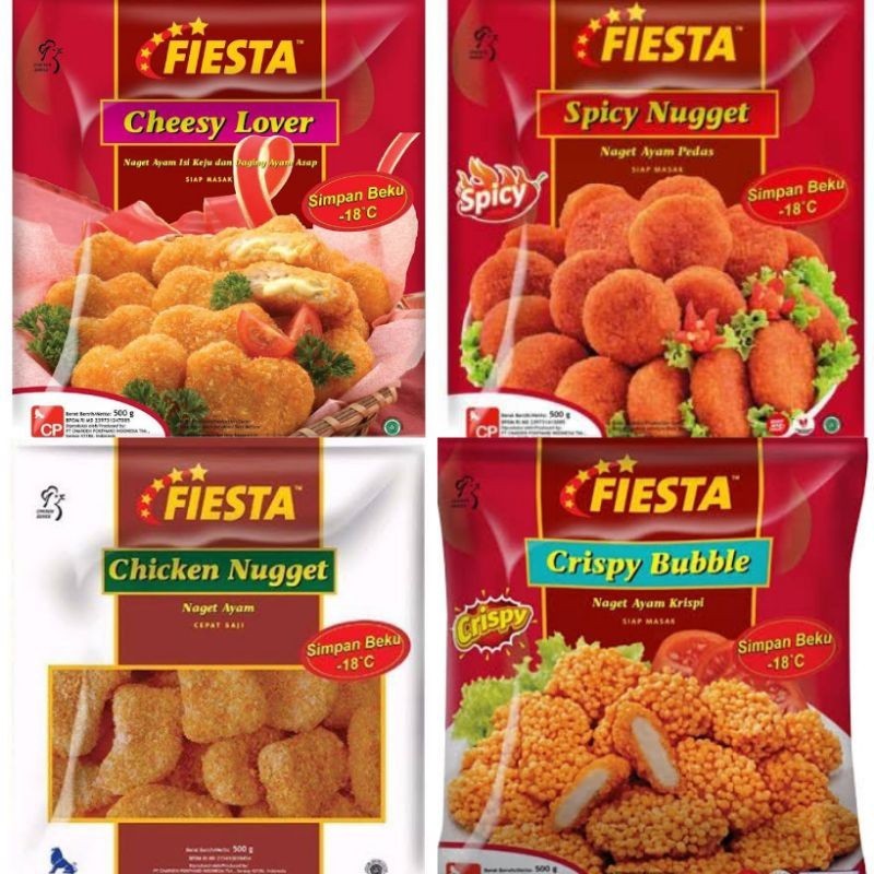 

Chicken Nugget Fiesta/Stik Chicken Nugget Fiesta/Nugget/Fiesta 500gr/Stick Chicken Nugget/Crispy Nugget Fiesta/Fiesta Spicy Nugget/Fiesta Cheese Lover