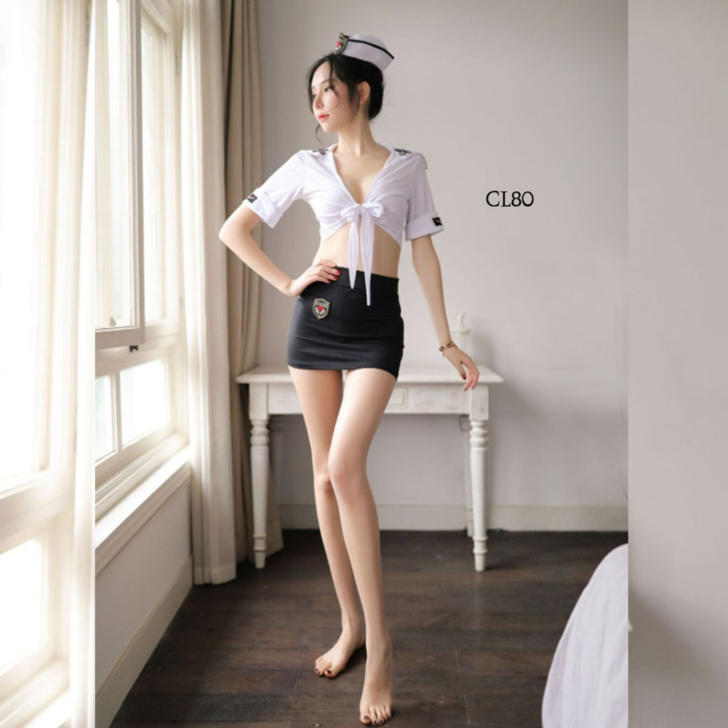 Set Lingerie Sexy Rok Model Cosplay Sexy Student Setelan Cosplay Student Wanita / Lingerie Sexy Kost