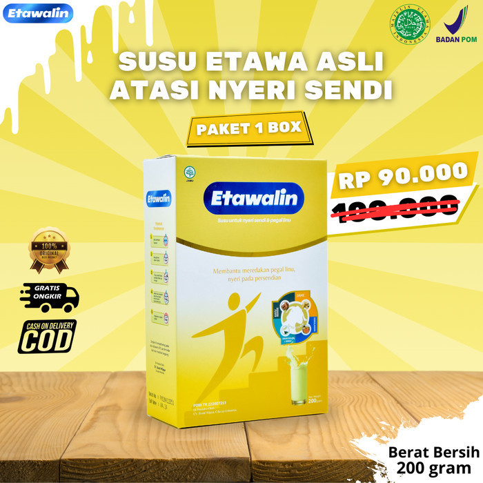 

PAKET 1 Box ETAWALIN - Susu Etawa Asli Atasi Nyeri Sendi