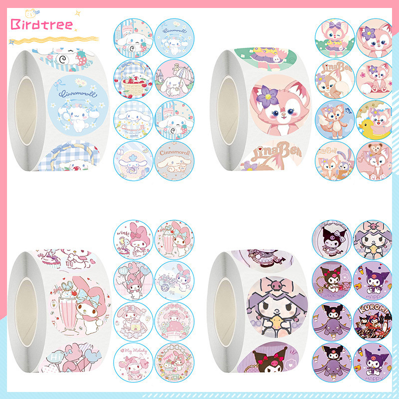 

COD Stiker Sanrio Lucu Perekat Anti-kering Stiker Film Melingkar Dekorasi Kartun Buku Besar Tangan