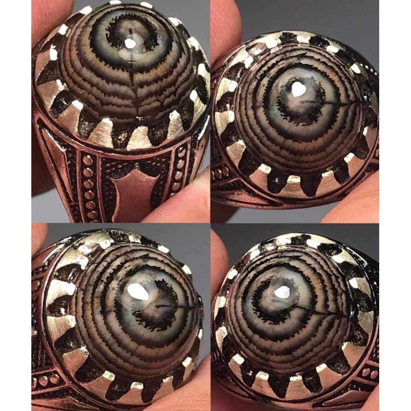 Cincin Batu Akik Natural Motif Gambar Jhipen Madura Lawas Unik Antik 9