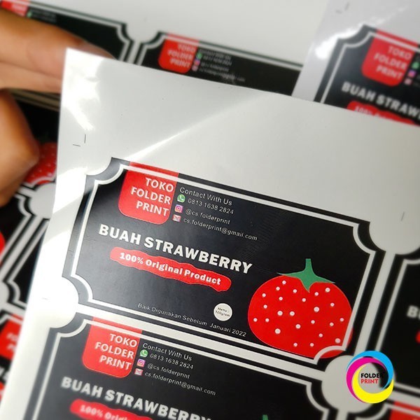 

Stiker Vinyl A3+ Anti Air Label Kemasan Produk (Custom Cutting) Free Custom Desain