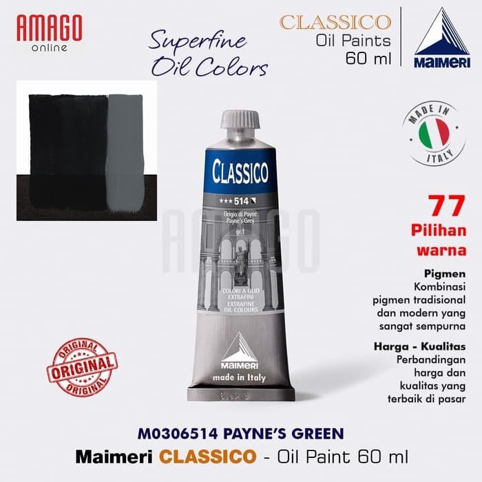 

MAIMERI Classico - Oil Paint - Paynes Green - 60ml - M0306514