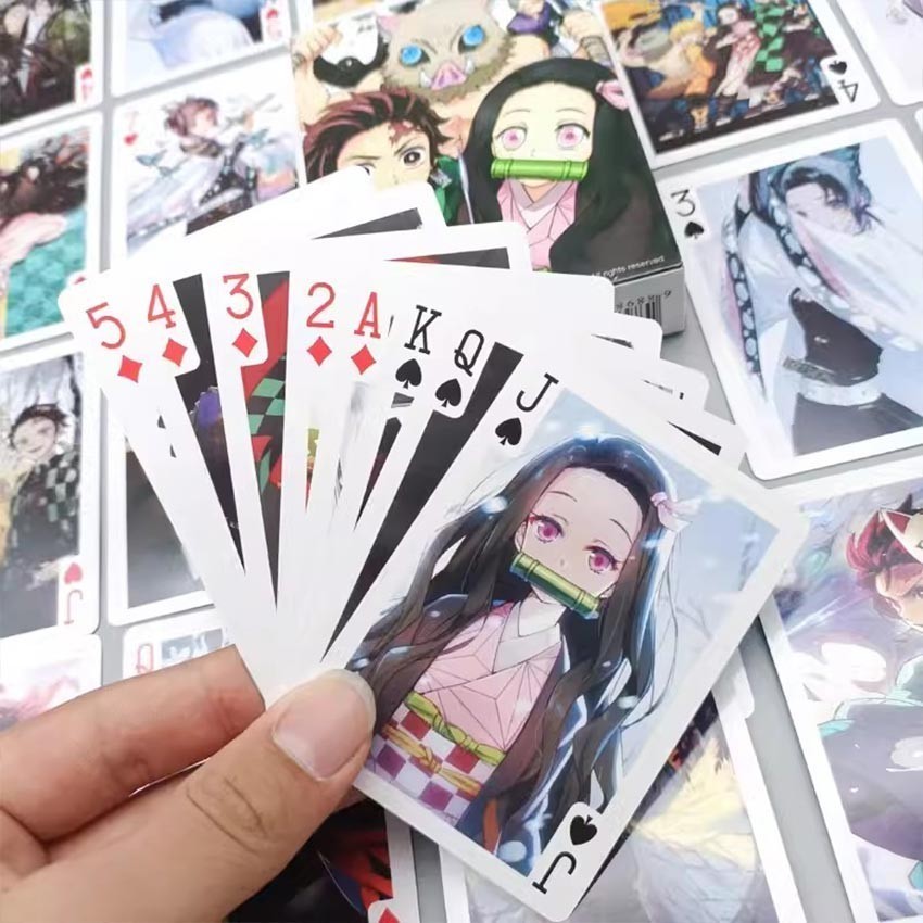 Kartu Poker Anime Demon Slayer Kartu Remi Karakter Lucu Poker Playing Card Anti Air