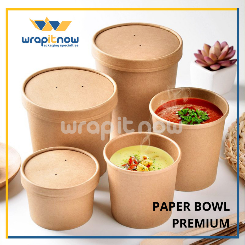 

Paper Bowl Premium 8 oz 12 oz 16 oz 26 oz // Paper Bowl Premium 240ml 360ml 480ml 780ml Bucket brownies paper bowl tebal bowl brownies bite paper bowl sup paper bowl ice cream/ IEd Mubarak