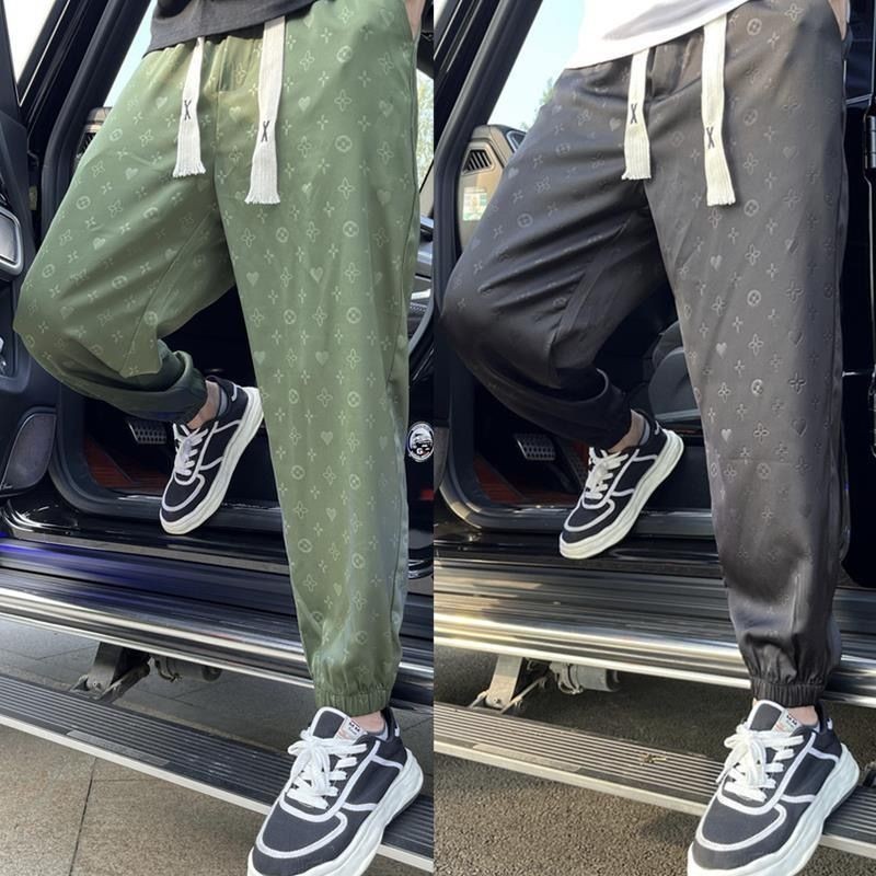 New Ice Silk Trendy Draping Casual Pants for Men