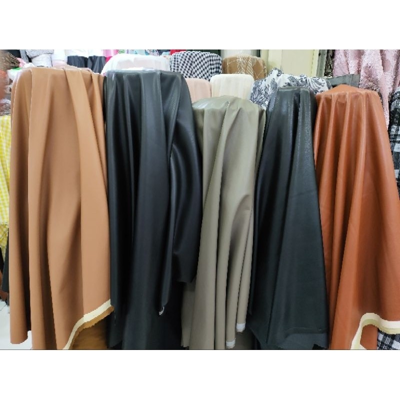Bahan Kain Kulit Sintetis Latex PREMIUM Meteran all bg
