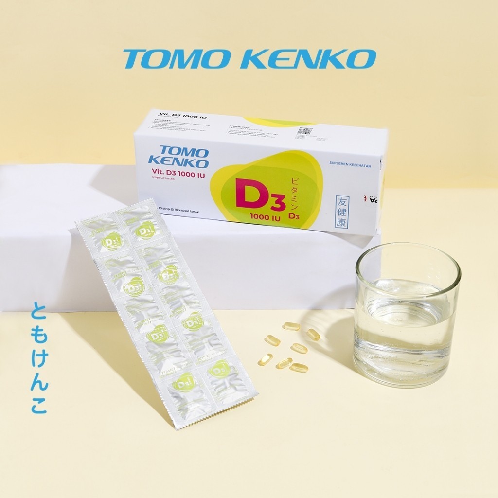 Tomo Kenko Vitamin D3 1000 IU Kemasan Strip