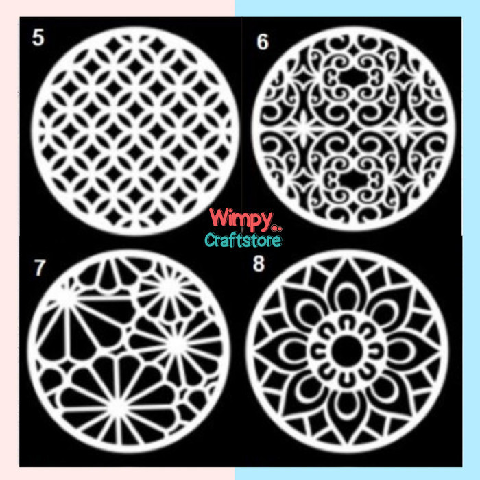 

Plastik Stencil Mandala Stensil Dekorasi Motif Cetakan Texture Motif 9