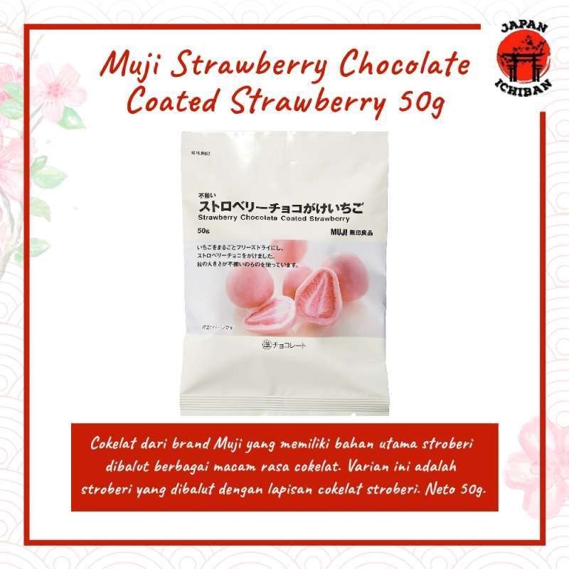

QH Muji Chocolate Coated Strawberry - Stroberi Lapis Coklat Ori Japan