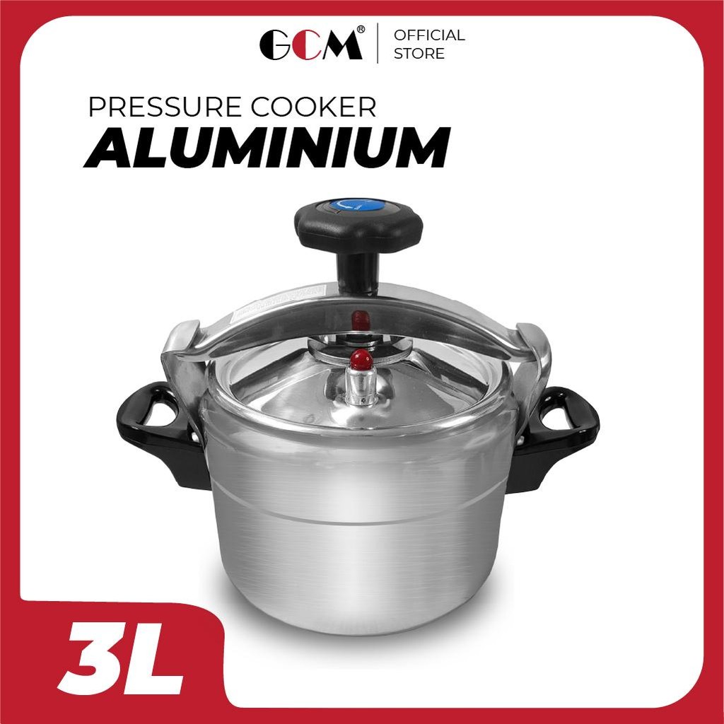 Panci Presto Mini 3 Liter 18 Cm Kecil Pressure Cooker Daging Alumunium Tebal 3in1 Pelunak Daging