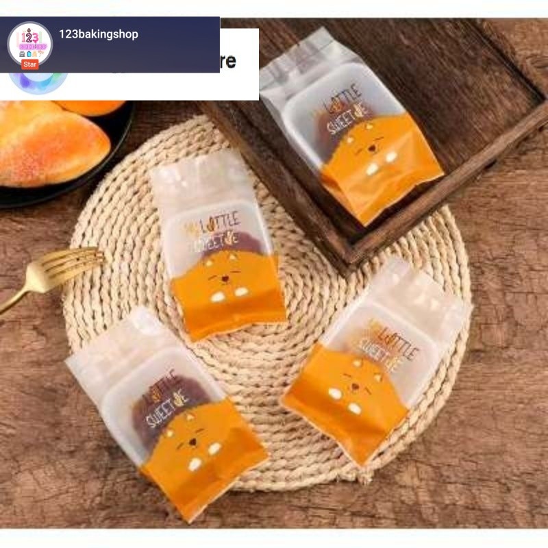50 Pcs/Pack Plastik Seal Muffin Cookies Nastar motif lucu/ Plastik packaging seal kue kering motif l