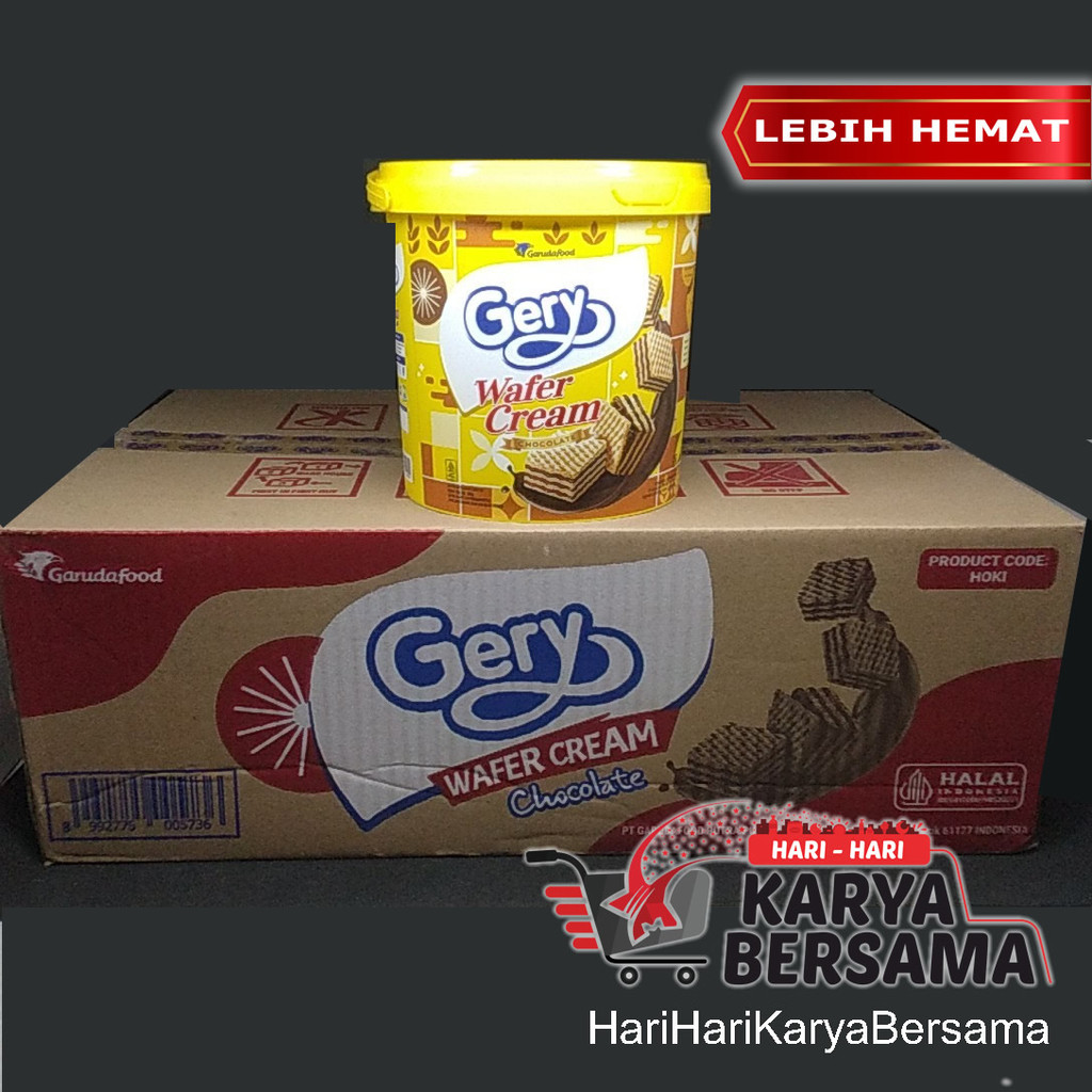 

MAKANAN RINGAN GERY WAFER CREAM CHOCOLATE PER-KARTON ISI 6'S X 250GR