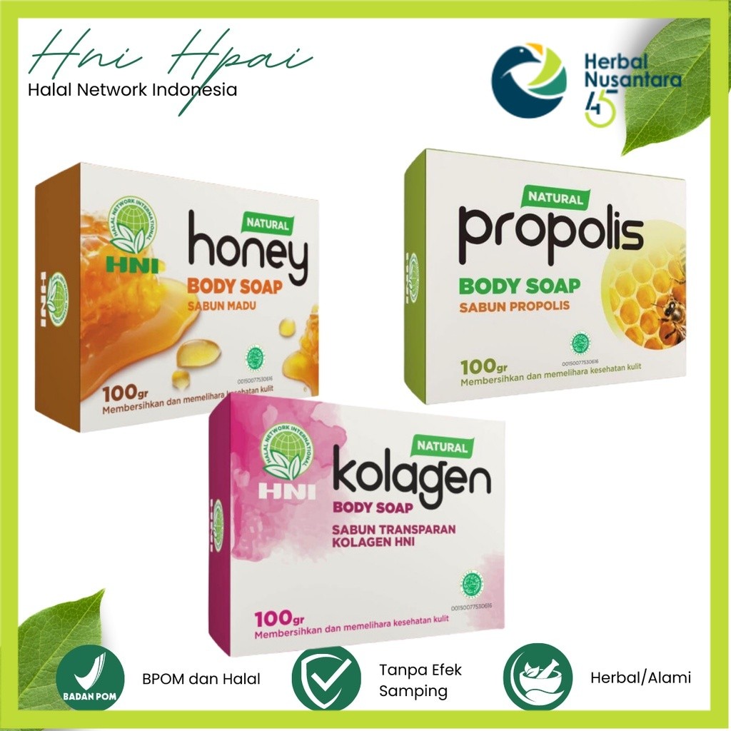 Produk Halal; Sabun Kolagen / Madu / Propolis - Herbal Kecantikan Alami    | Bisa Bayar COD - HNI HP