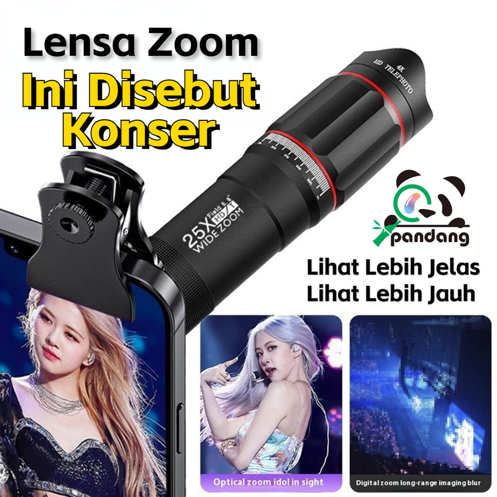 SUGARRAPEL.CO - Pandang Lensa Zoom Lens Kamera Tele Zoom HP / Lensa apexel 28x zoom