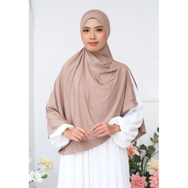 ZOYA Bergo Hala Kerudung Instan Hijab Jilbab Bergo Basic Lycra - Hitam