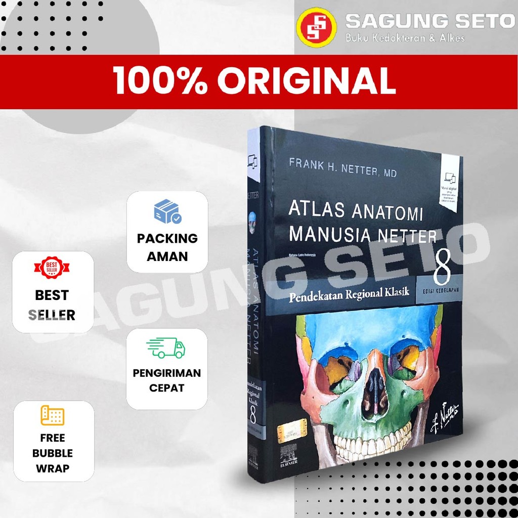 BUKU ATLAS ANATOMI MANUSIA NETTER EDISI 8 - PENDEKATAN REGIONAL KLASIK