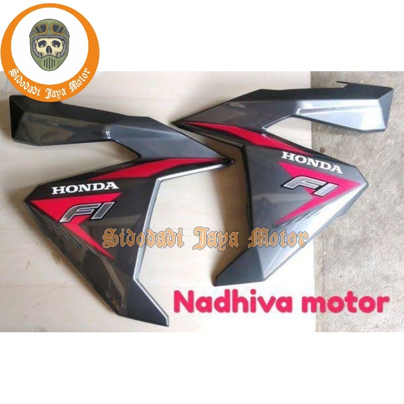 Bahan original cover sayap legcil luar depan + sticker HONDA VARIO 125 150 LED old 2015 2017 GREY / 