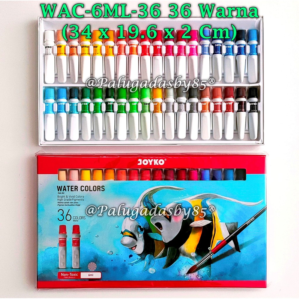 

(1 Set) GROSIR Cat Air JOYKO WAC-6ML-36 36 Warna / Cat Air Water Color Joyko WAC-6ML WAC-6