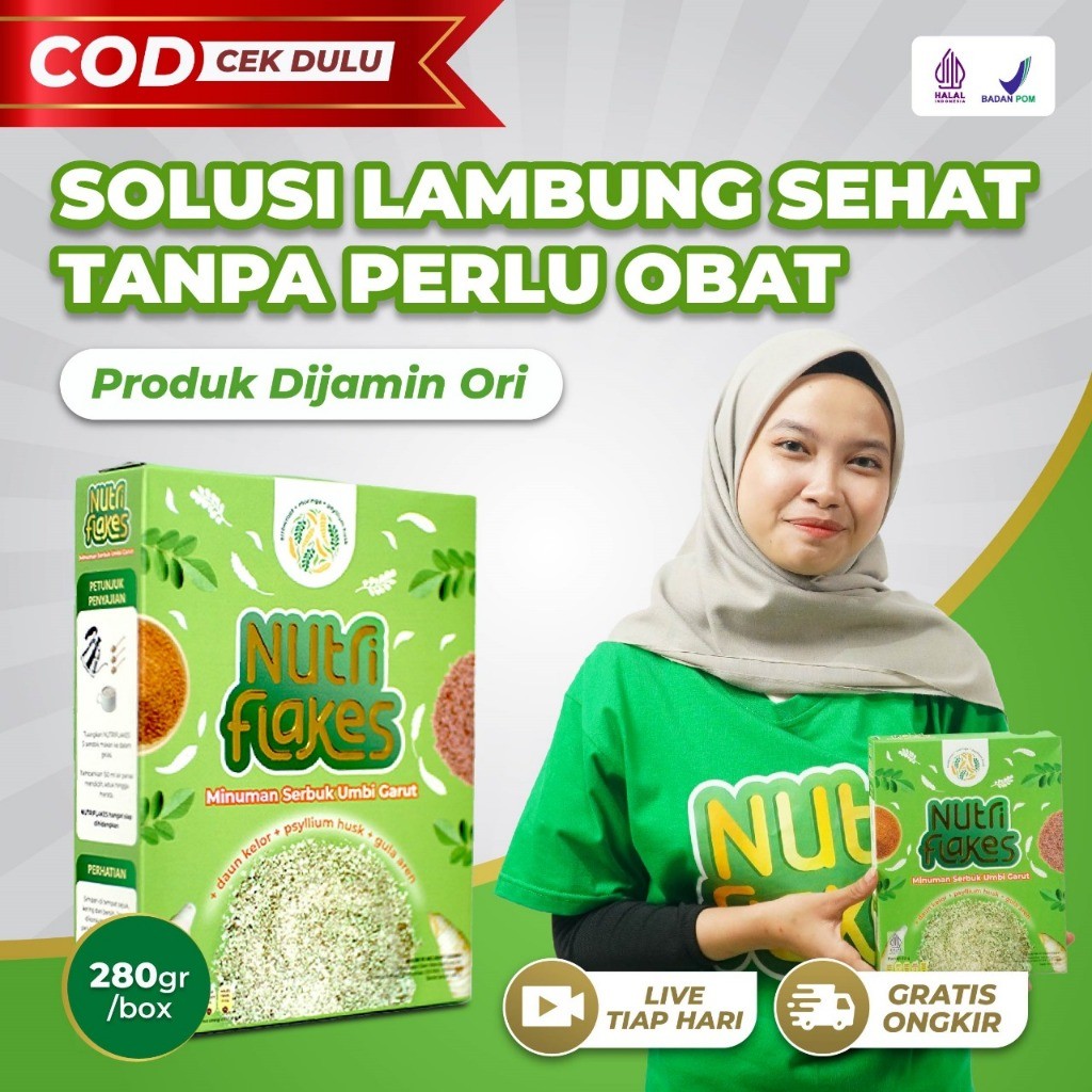 

Minuman Umbi Garut Nutriflakes Minuman Umbi Garut Asli Dengan Psyilium Husk COD Cek Dulu 1