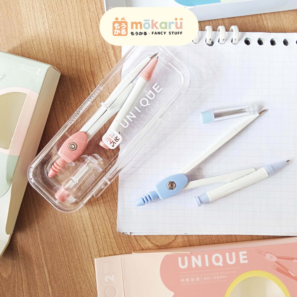

Fancy Jangka Set + Refill Pastel Color Unique 3089 Alat Ukur Lucu Warna Pastel Murah
