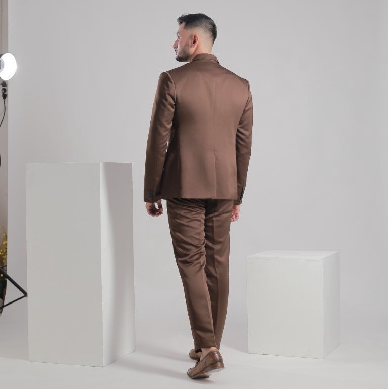 BIG PROMO Goldy Outfit Setelan Jas Celana & Rompi Coklat - Peaky Premium