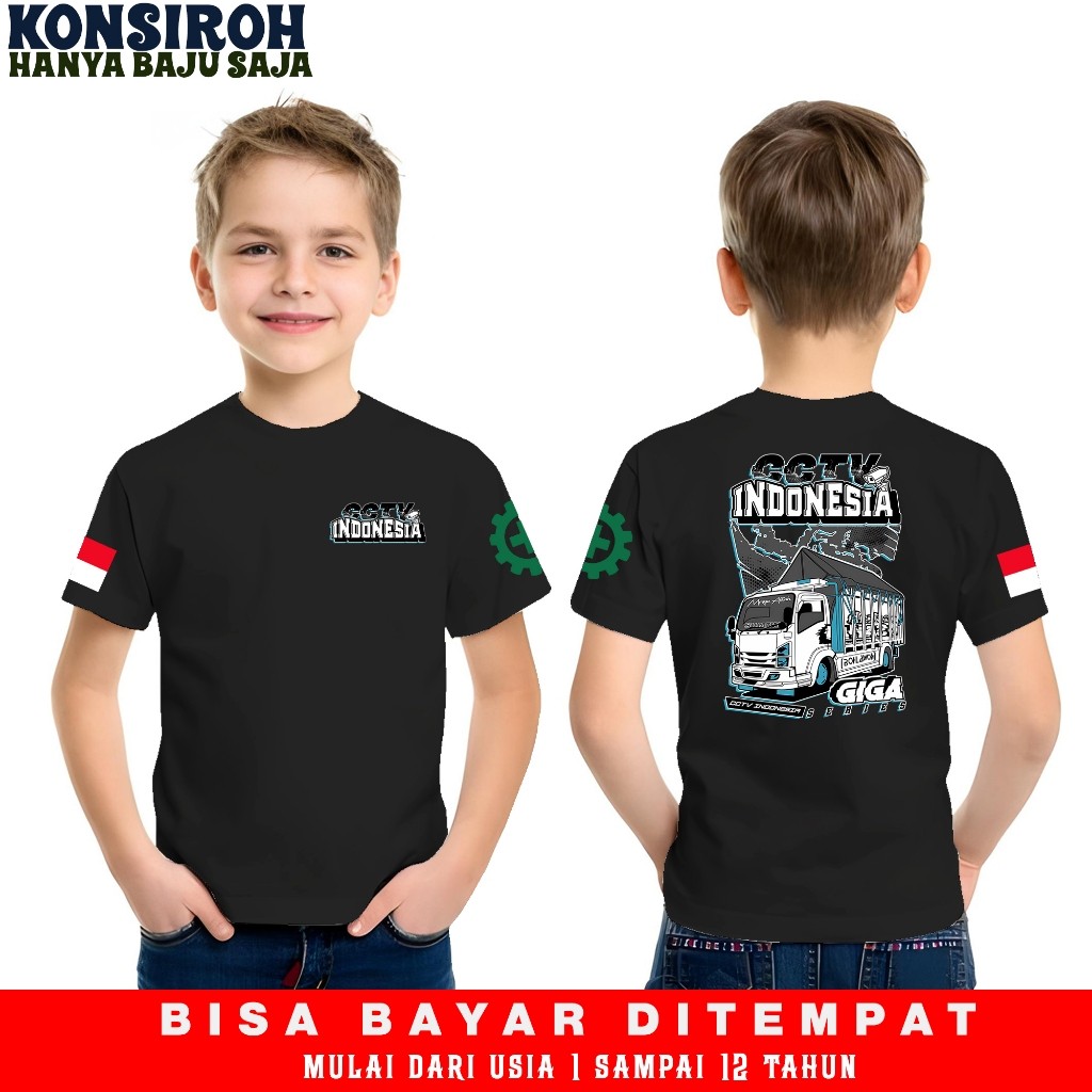 Kaos Anak Truckmania CCTV Indonesia Baju Anak Truckmania CCTV Indonesia Tshirt Truckmania Indonesia