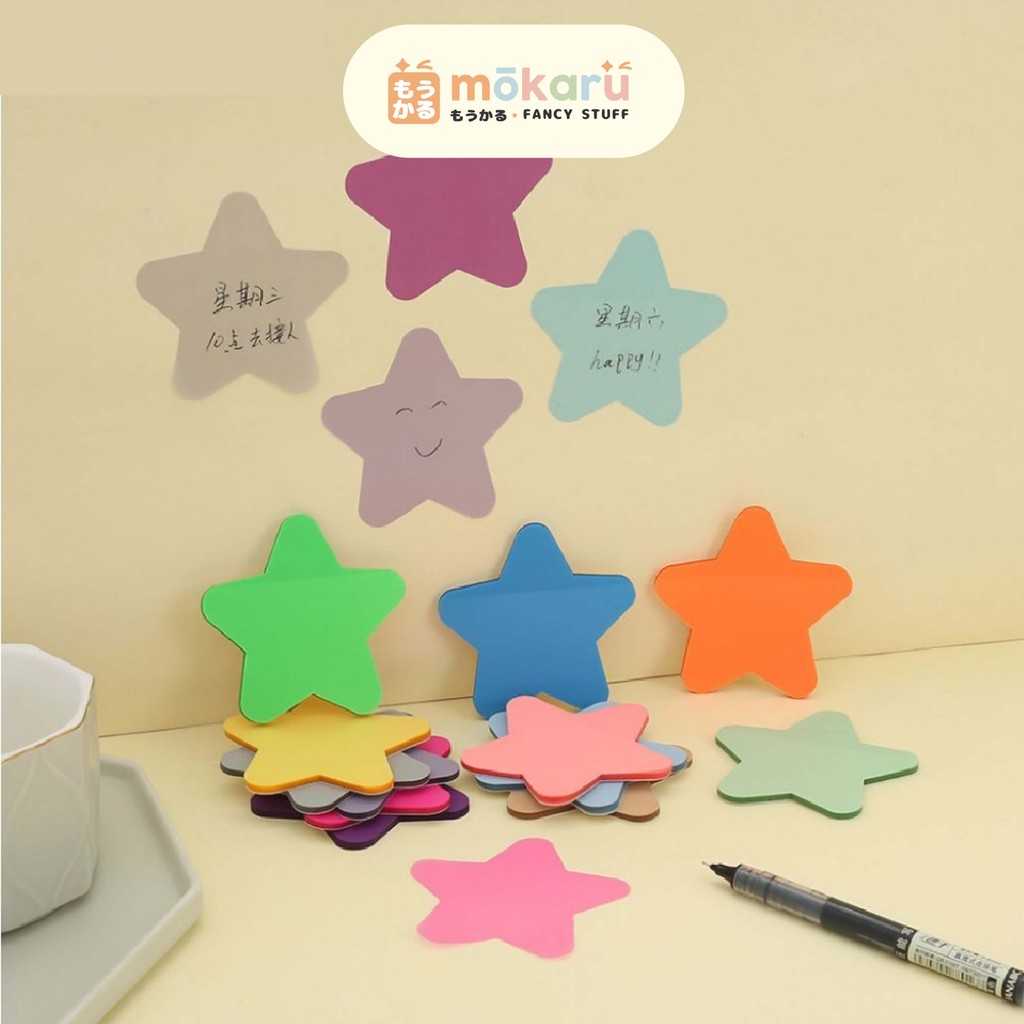 

Star Shaped Sticky Notes 50 Lembar / Memo Tempel Bintang