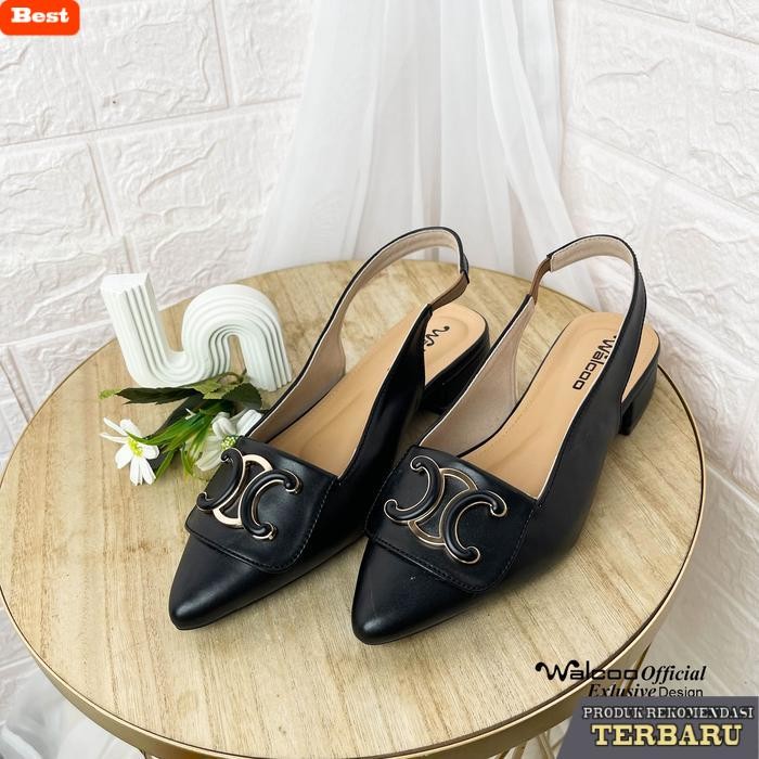 sandal wanita trend sekarang E-LOVETTA Sendal Hak Tahu 3 Cm Wanita Pesta Formal Original Walcoo - Hi