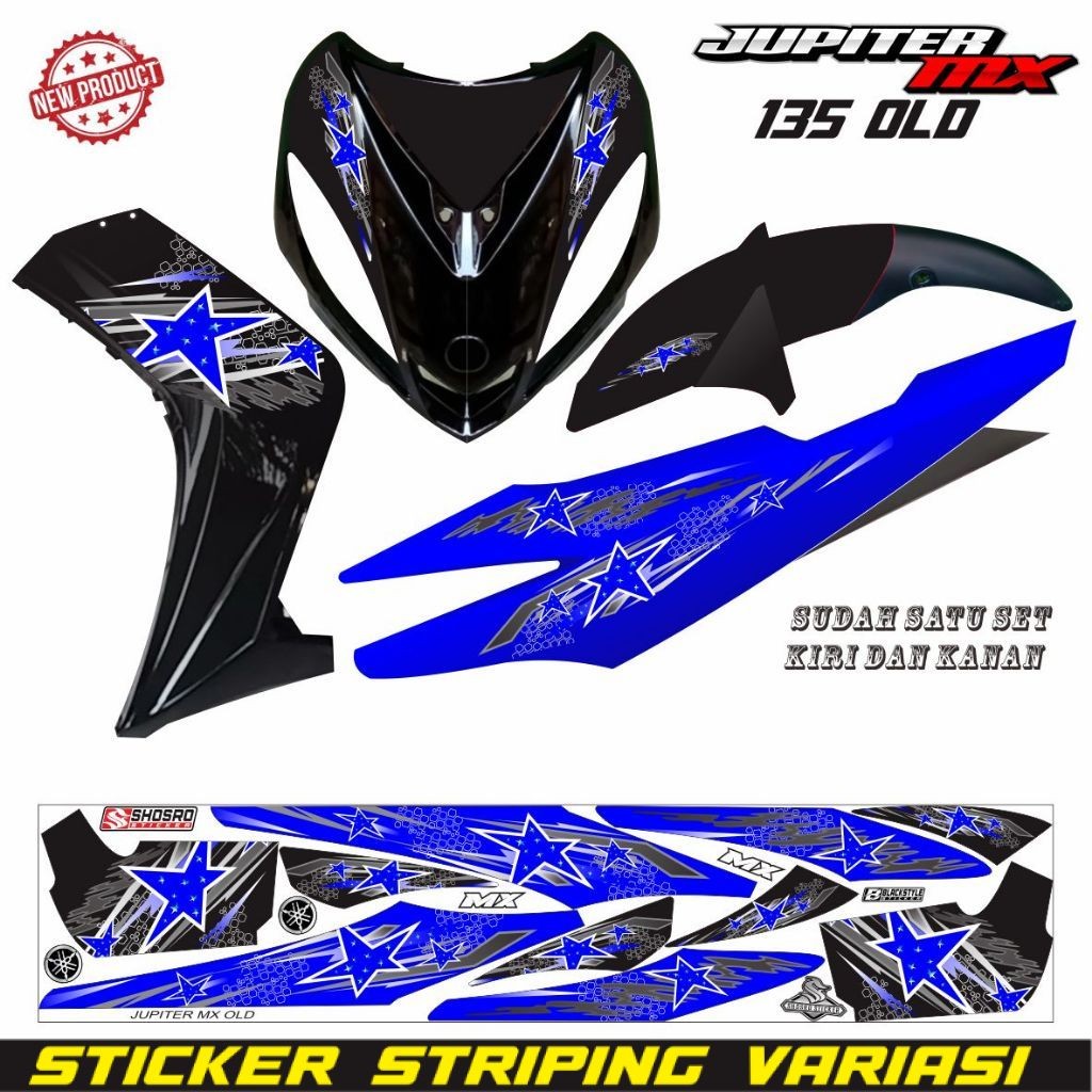 STRIPING VARIASI MOTOR JUPITER MX OLD / STRIPING POLET BINTANG JUPITER MX LAMA STRIPING VARIASI