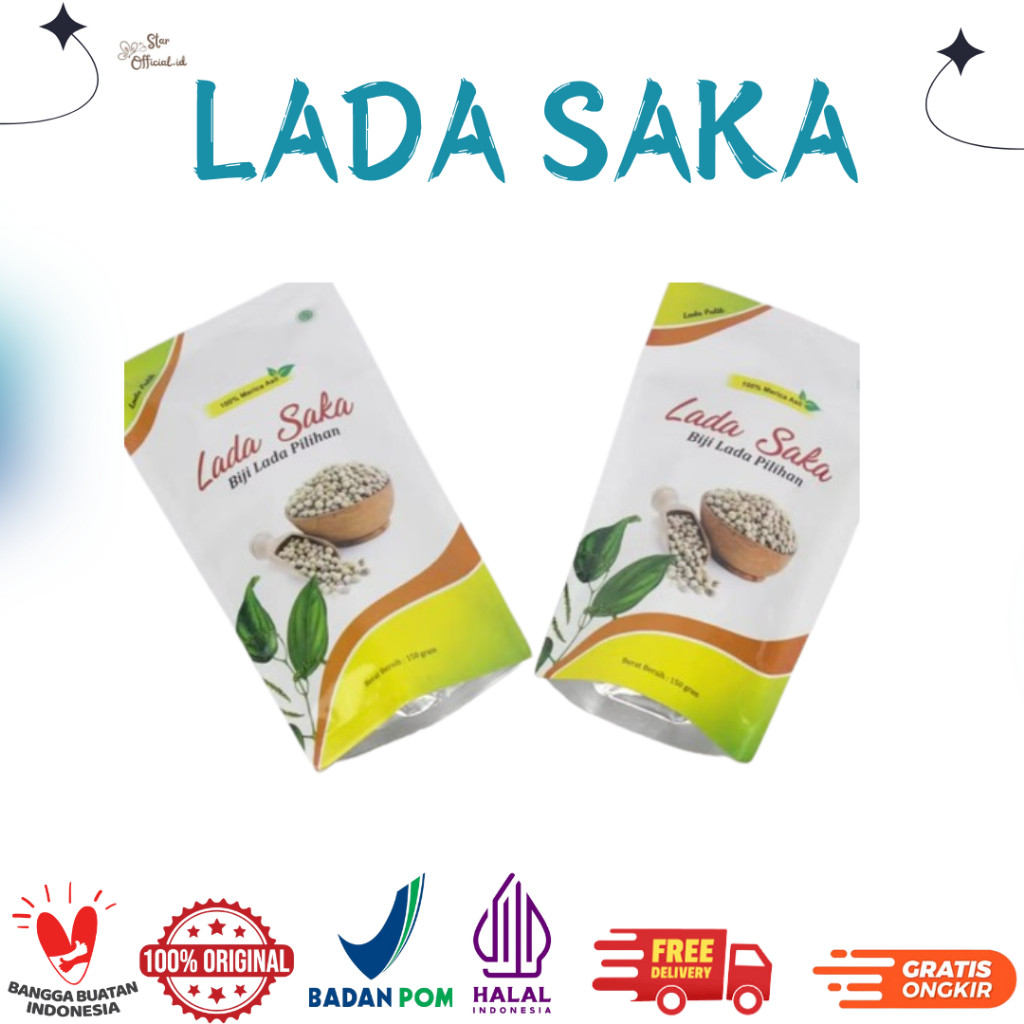 

LADA SAKA 100Gram -Merica Bubuk Original / Ground White Pepper - Quality Premium - 100 Gram