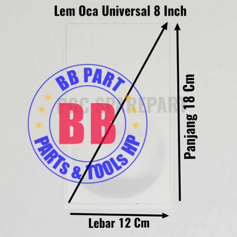

Universal Lem OCA 8 inch - Adhesive Perekat Occa Kering Dry Glue 8inch - BBpart