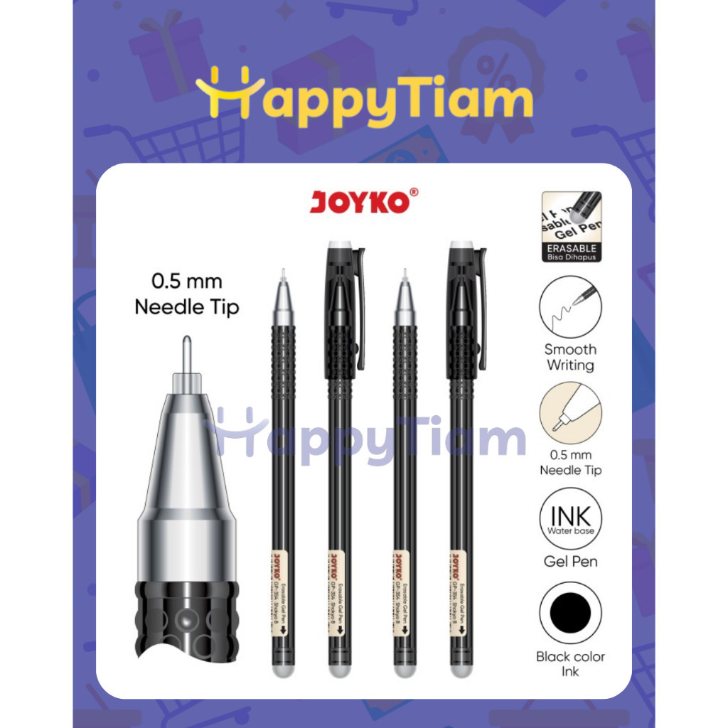 

ERASABLE GEL PEN GP-354 JOYKO 0.5MM SHOKYO 8 ~ PULPEN BISA DIHAPUS ERASE PENA