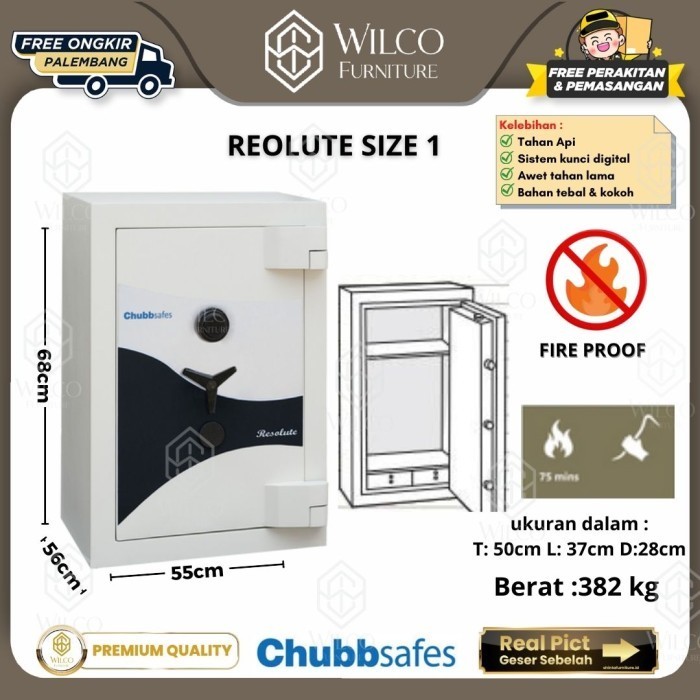Lemari Brangkas Chubbsafes Tahan Api Resolute Size 1 Palembang