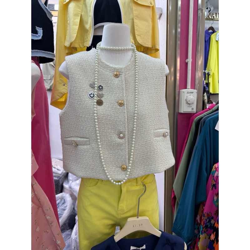 Atasan Wanita Tweed Top Love Brand Ice Style Import Bangkok