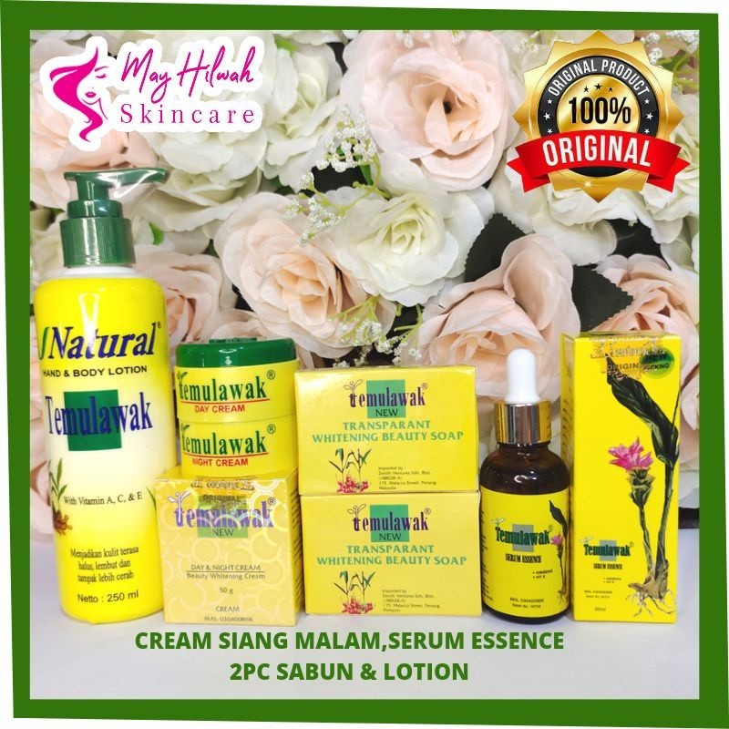 ❤temulawak_original❤Paket Temulawak Asli Original (2 sabun, handbody,krim siang malam,serum)