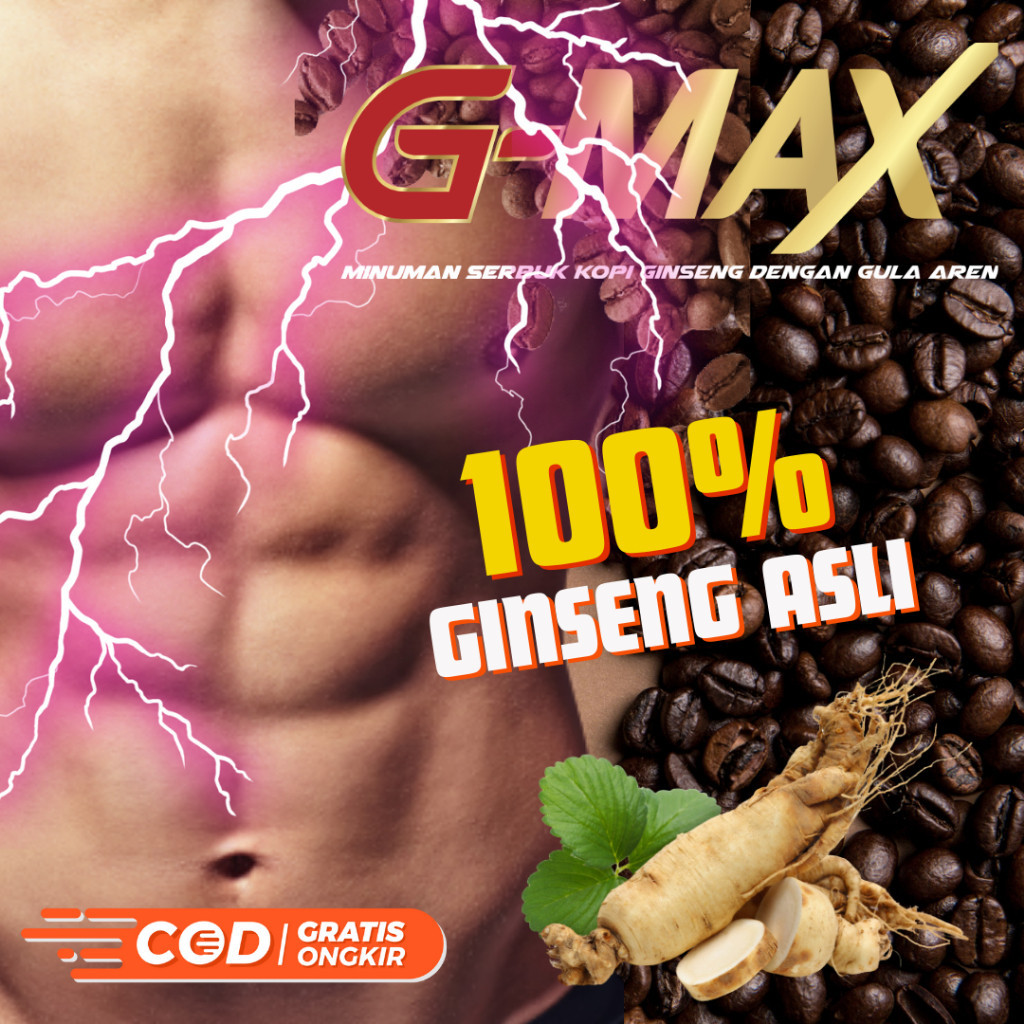 

Kopi Stamina Pria G-MAX Penambah Stamina Pria 100% Ekstrak Gingseng Original tanpa Efek Samping Aman Sudah BPOM - GRABB-INSTAN-SAMEDAY