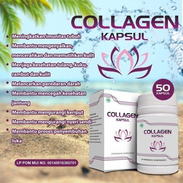 Kapsul Collagen Herbal 21 Nutrisi Kulit Alami Kapsul Kolagen Pemutih Kulit - 50 Kapsul bq