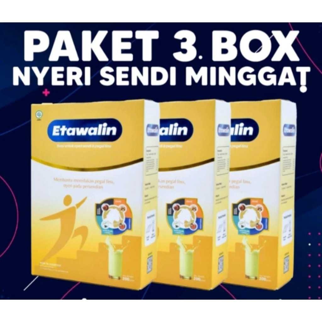 

Etawalin Paket 3box - Susu Kambing Etawalin Membantu Meredakan asam urat, Nyeri sendi dan Tulang